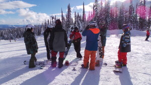 NothinButSnow snowboarders practice teaching