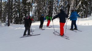 nothinbtsnow skier bluebird day at big white